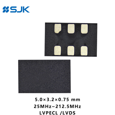 SMD 5032 Oscillatore differenziale programmabile MEMS LVDSL con 6Pads Supporto 1-220MHz 2.25-3.63V